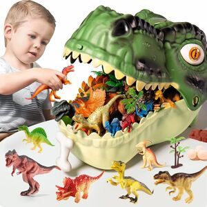 Kids Dinosaur Toys 3-5, 45 Pieces Realistic Jurassic Figures With Eggs, Trees